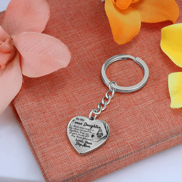 Bonus Daughter Heart Keychain - Love You This Much